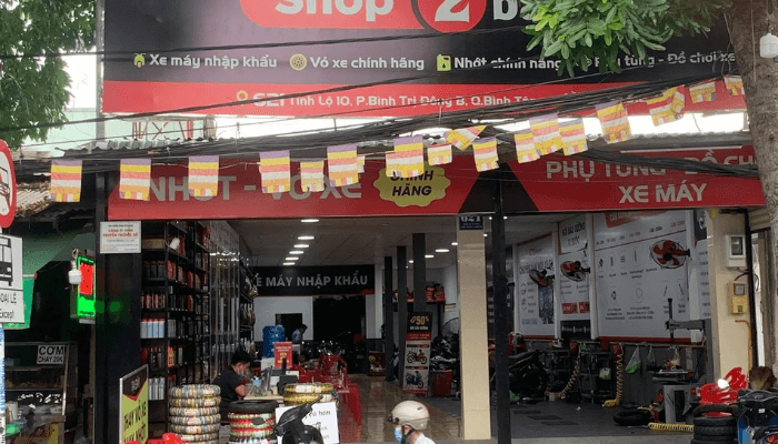 Shop linh kiện xe máy Shop2banh chi nhánh Bình Tân