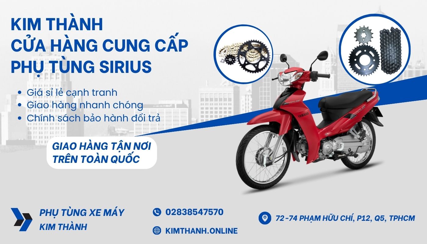 Mua bộ nhông sên xe máy Yamaha Sirius chính hãng ở đâu uy tín?