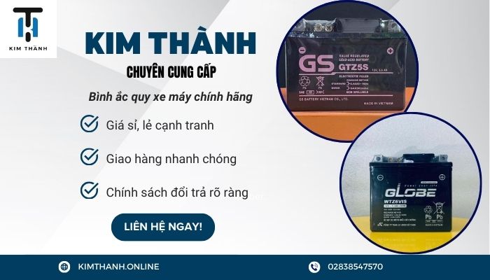 Mua bình ắc quy xe máy chính hãng tại Kim Thành