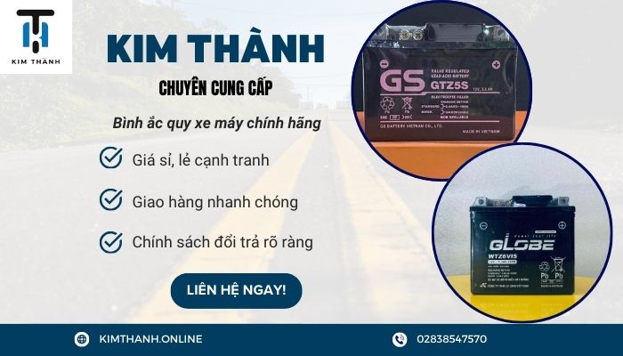 Mua bình ắc quy xe máy chính hãng tại Kim Thành